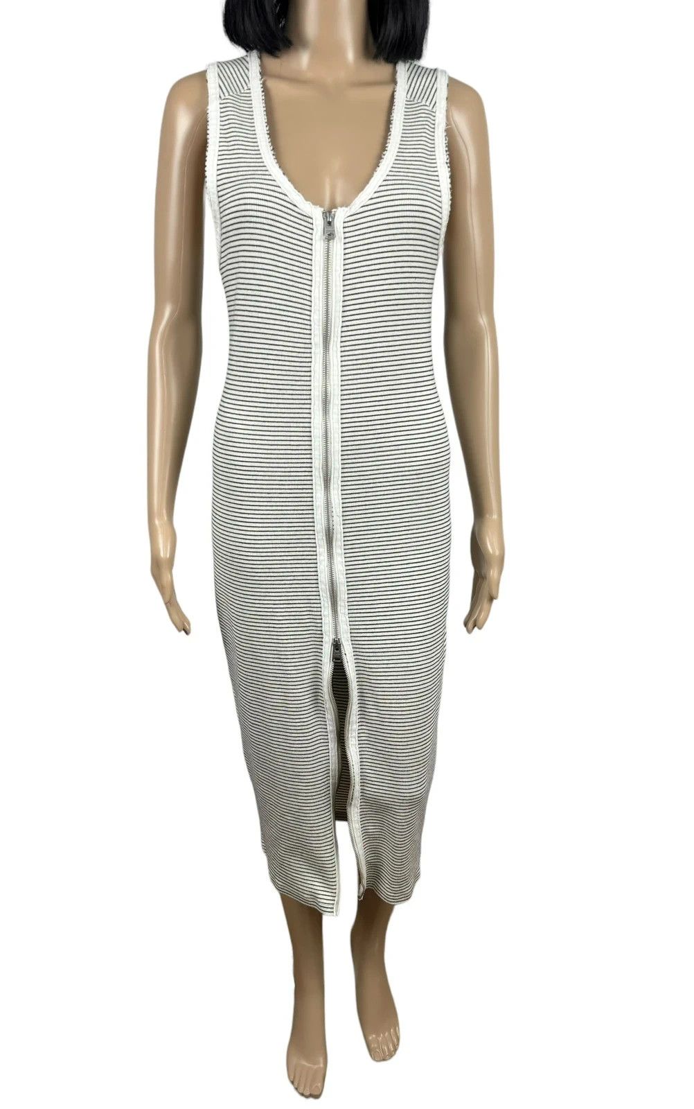 Allsaints Allsaints Alicia Striped Bodycon Dress Full Zip UK12 EU40 Size M / US 6-8 / IT 42-44 - 9 Thumbnail