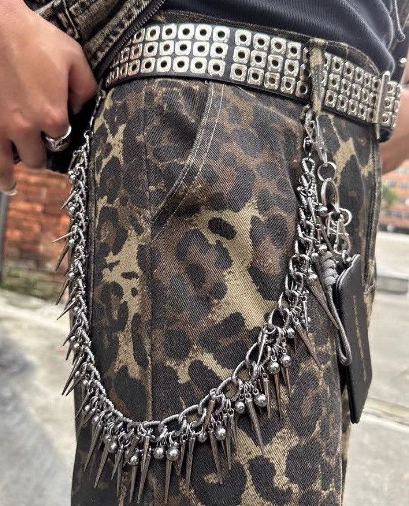 小物 Wallet chain spike y2k 00s Gothic Spiked Wallet Chain 316L Stainless Steel, Gift for