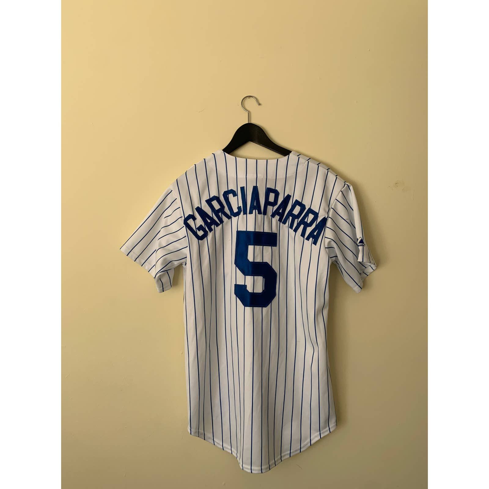 Chicago Cubs Nomar Garciaparra White Pinstripe Majestic Jersey in 2023