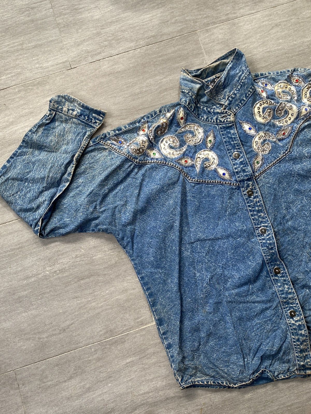 Vintage VINTAGE Lee Sands Hawaii Denim Button Jacket Women Size L / US 10 / IT 46 - 17 Thumbnail