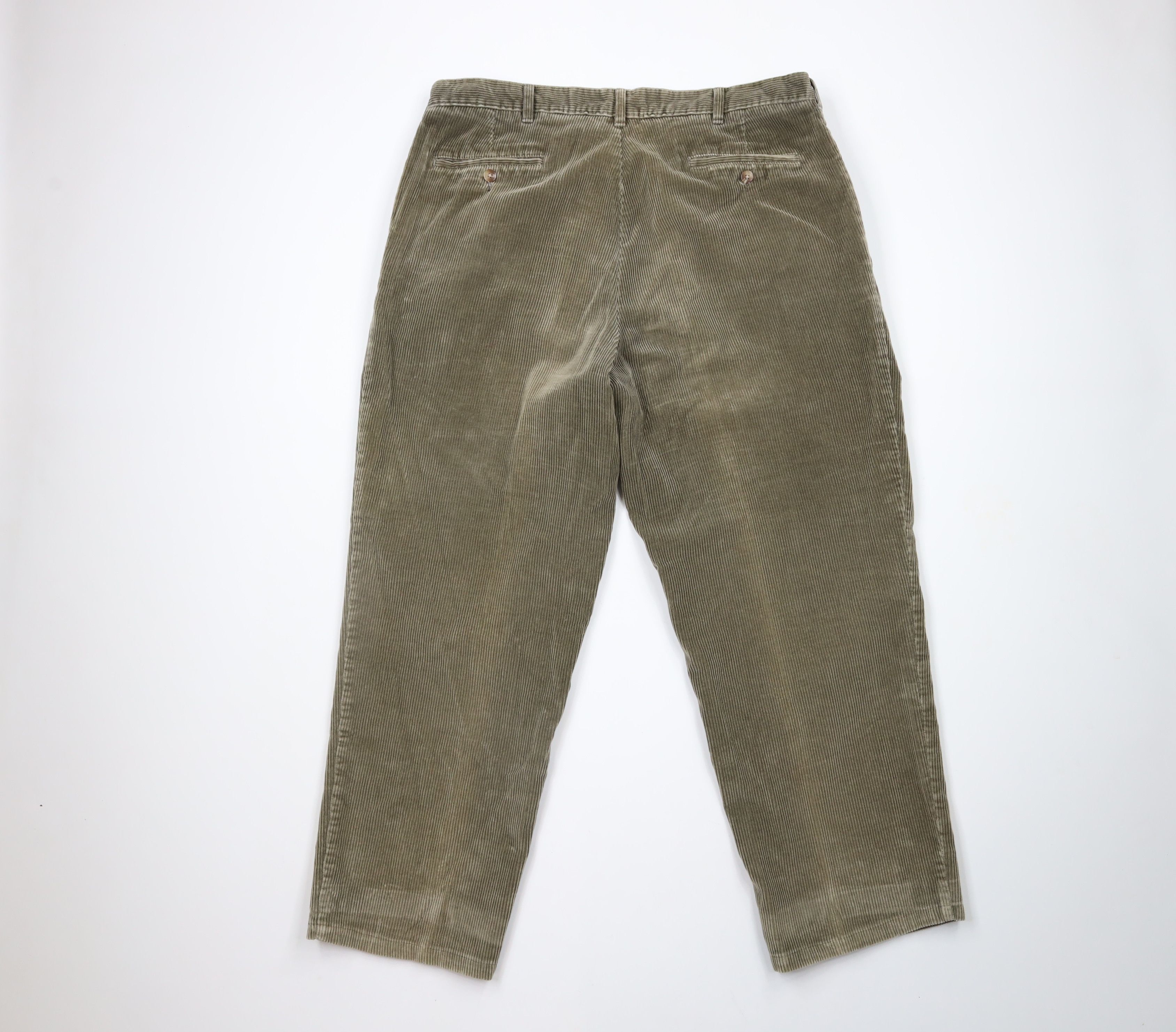 Vintage Vintage 90s Streetwear Wide Leg Corduroy Chino Pants Green Size US 40 / EU 56 - 11 Thumbnail