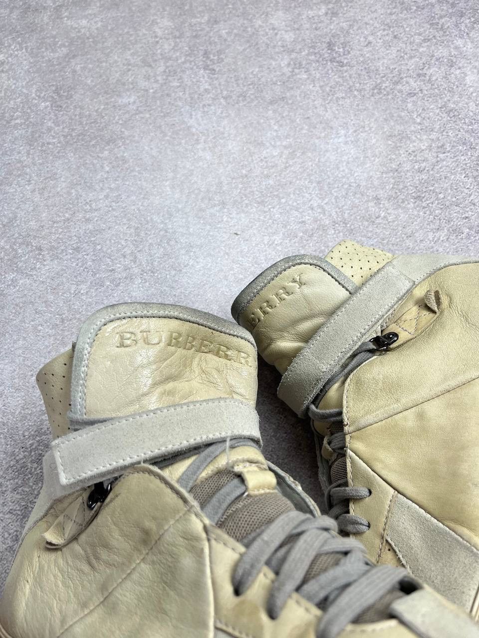 Burberry Grail❗️Burberry Hi-top Leather Margiela Style Sneakers 44 Size US 11 / EU 44 - 5 Thumbnail