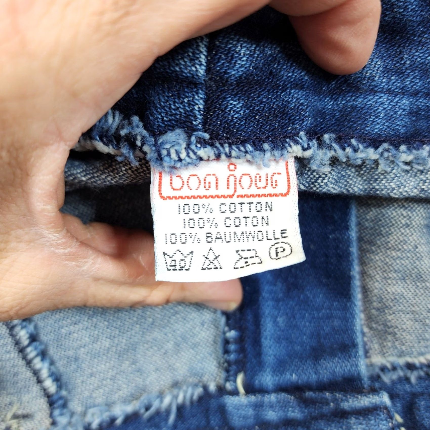 Vintage VINTAGE Bonjour Jeans Womens 15 Blue High Rise Straight Leg 29x34 80s Flaw Size 36" / US 14 / IT 50 - 5 Thumbnail