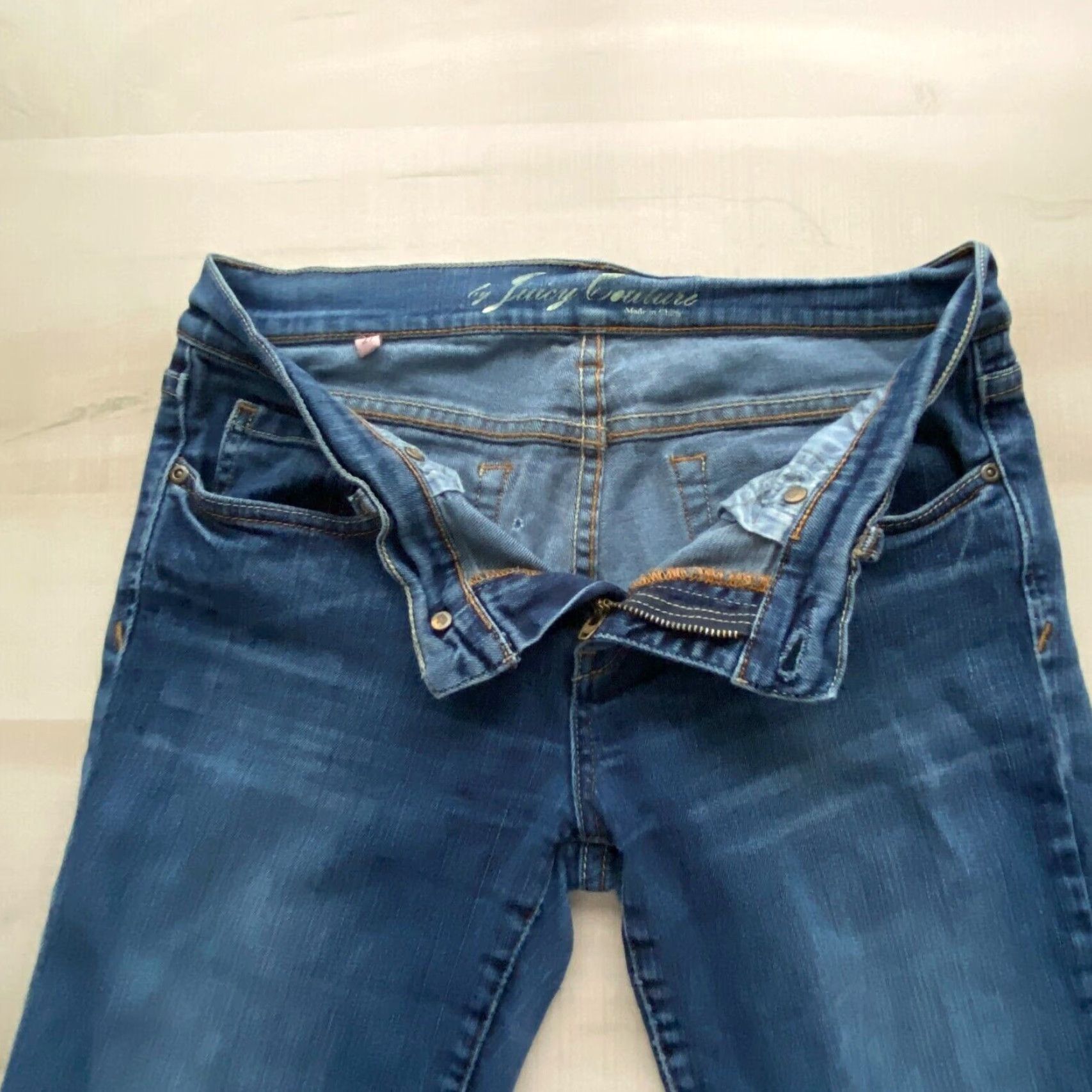 Juicy Couture Juicy Couture Blue Skinny Jeans Women's Medium Wash Low Rise Stretch 27 Size 27" / US 4 / IT 40 - 3 Thumbnail