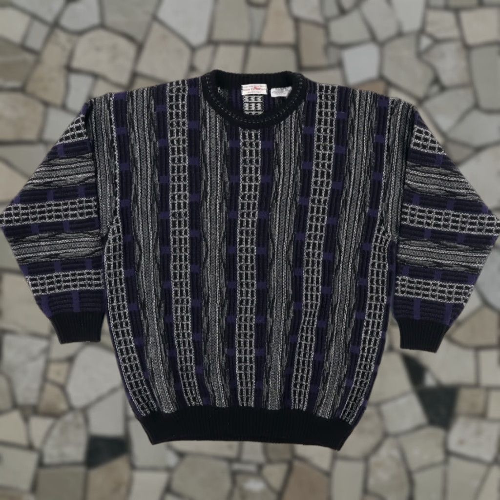 Jim Thompson VINTAGE Norm Thompson Wool Alpaca Striped Sweater Shirt Men's XL Size US XL / EU 56 / 4 - 1 Thumbnail