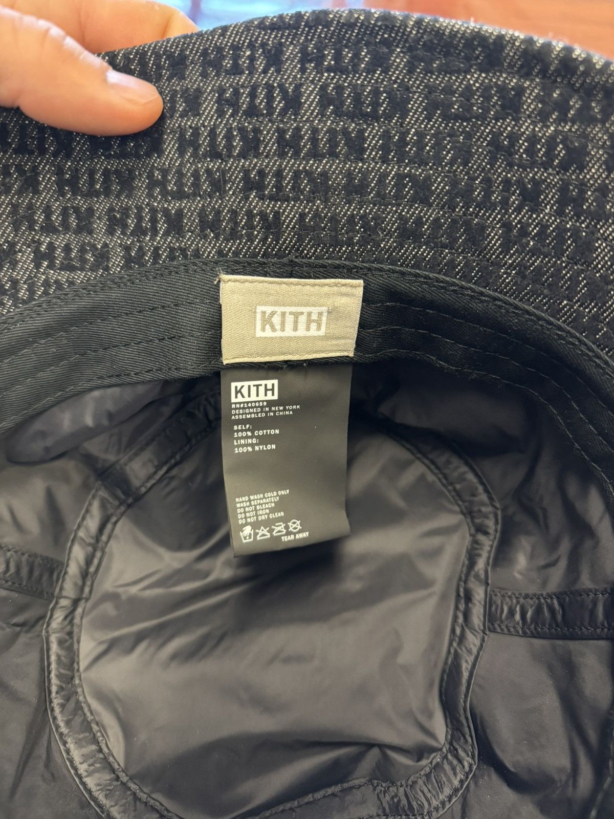Kith Kith monogram flocked denim bucket hat Size ONE SIZE - 3 Thumbnail