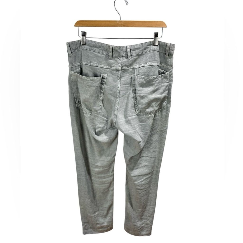 Transit Uomo Transit UOMO Grey Green Italian Linen Jean Size M ( US 34) Size US 34 / EU 50 - 3 Thumbnail