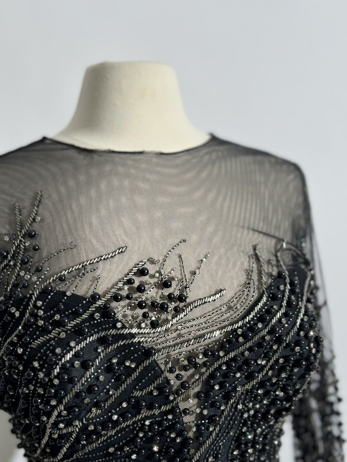 Other Brand New US 10 GEMY MAALOUF Beaded Embroidered Gown Size L / US 10 / IT 46 - 6 Thumbnail