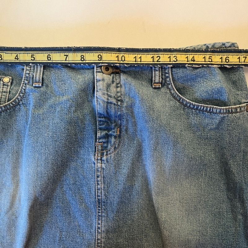 Designer Vintage Hydraulic Women's Denim Skirt Size Large 11/12 Size 34" / US 12 / IT 48 - 6 Thumbnail
