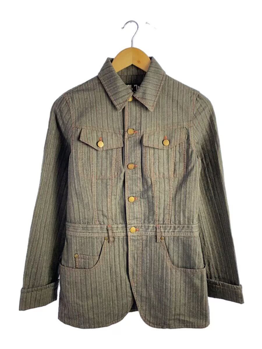 Jean Paul Gaultier Striped Herringbone Denim Jacket Size S / US 4 / IT 40 - 1 Thumbnail