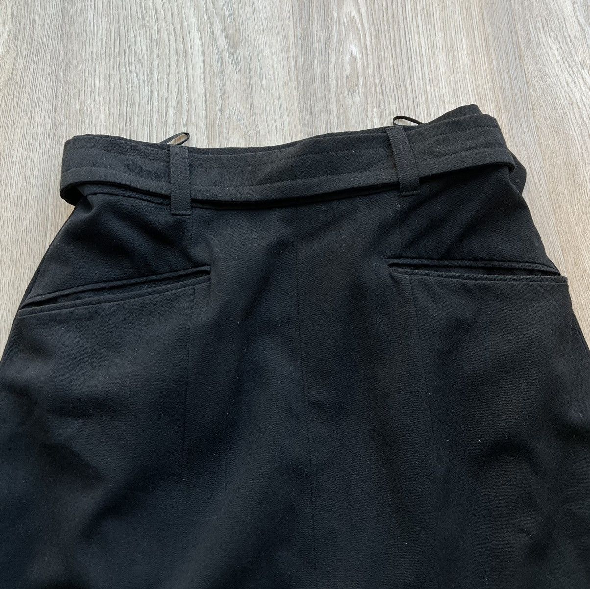 Jil Sander × Vintage Vintage Jil Sander + Black Wool Midi Skirt With Belt Size 26" / US 2 / IT 38 - 15 Thumbnail