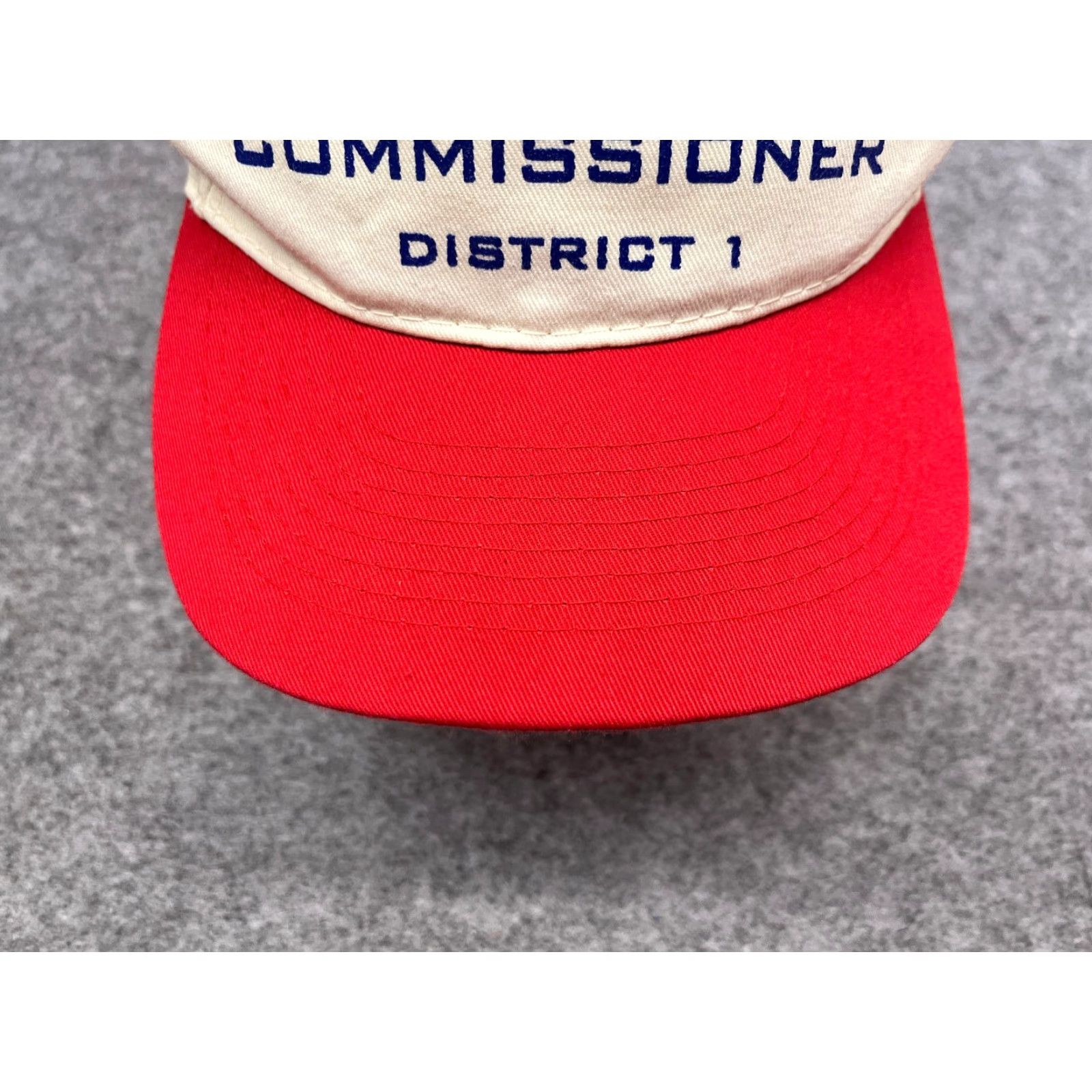 Vintage Vote Ken Torres Commisioner Hat Cap Snap Back Adult Ivory Red Cotton Blend Size ONE SIZE - 3 Thumbnail