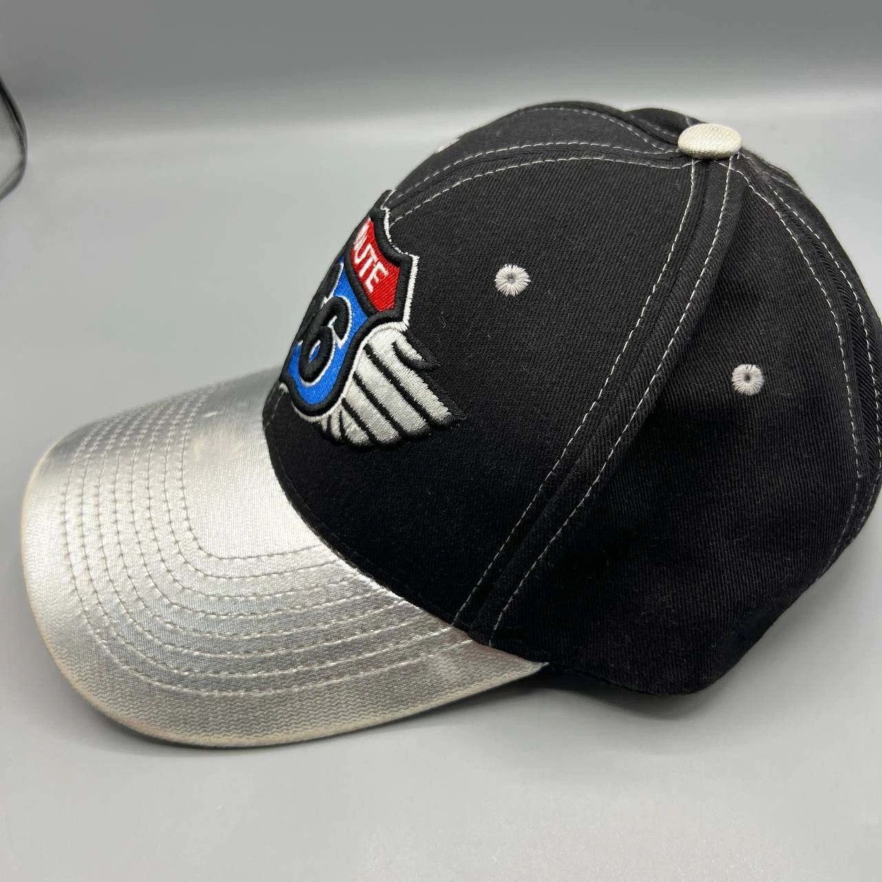 Route 66 Route 66 Hat Men Black Silver Embroidered Snap Back Cap Size ONE SIZE - 4 Thumbnail