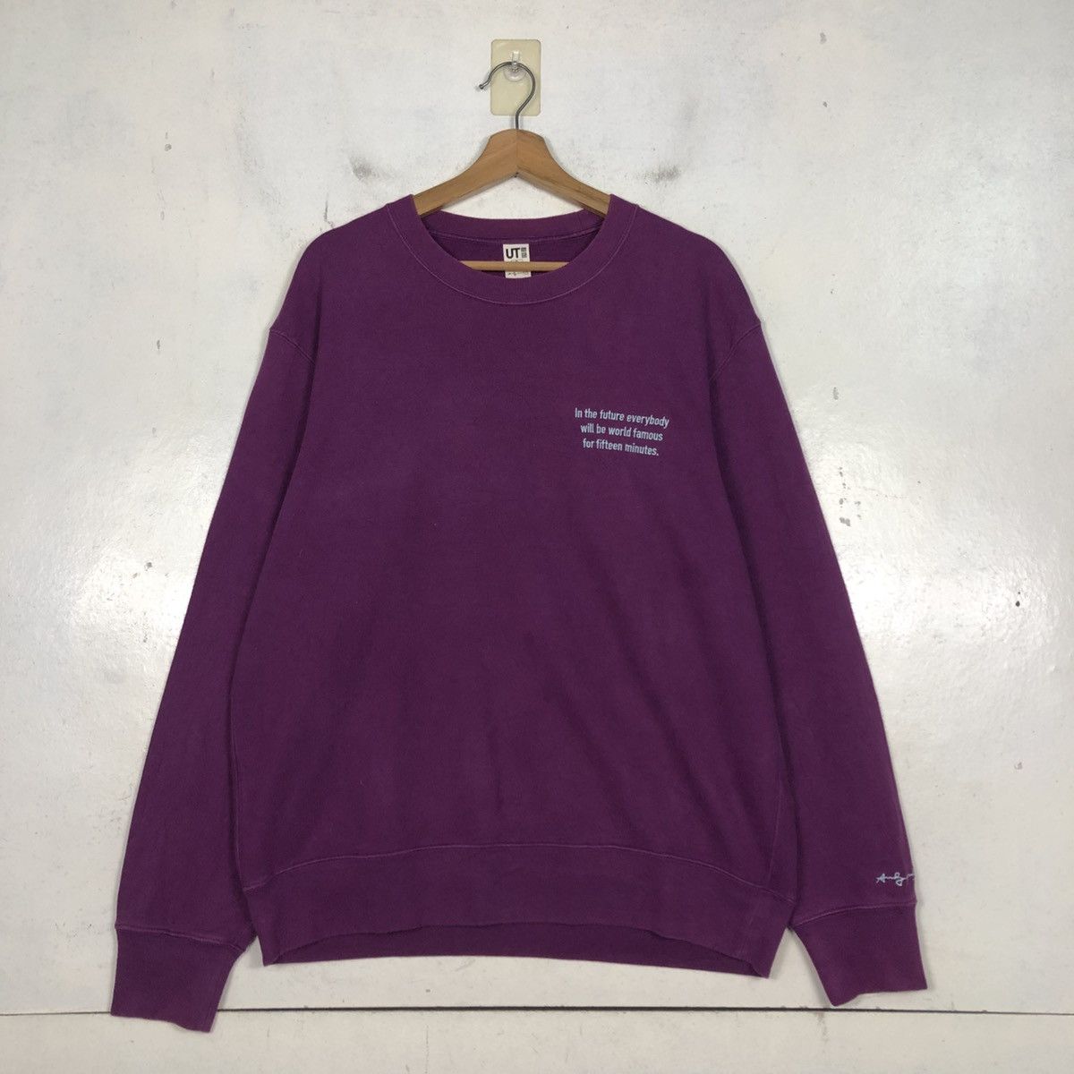 Andy Warhol 📌Vintage Sweatshirt Andy Warhol Big Logo Size US XL / EU 56 / 4 - 3 Thumbnail
