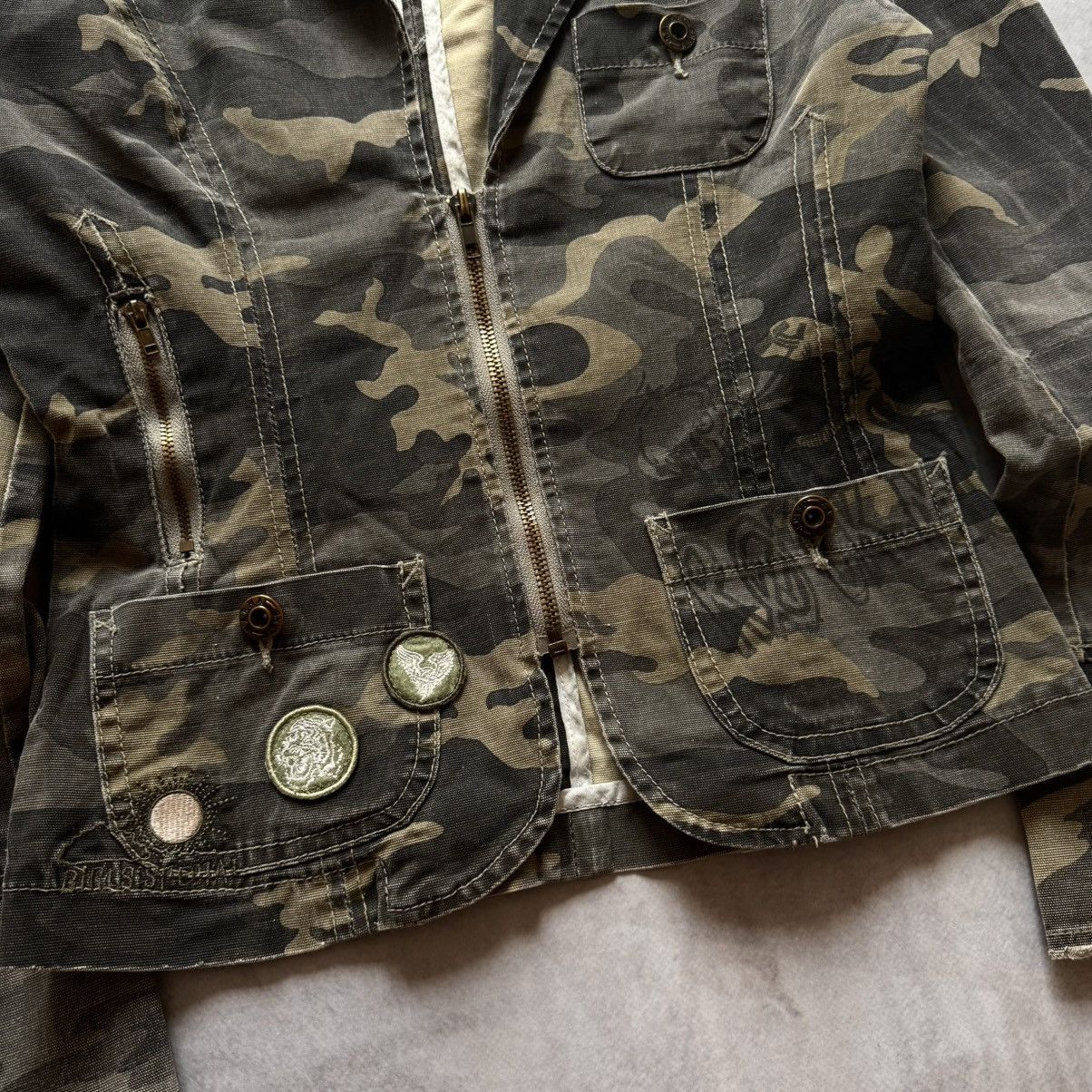 Hysteric Glamour × Undercover Faded Camo Blazer Jacket Military Hysteric Glamour Vibe PPFM Size S / US 4 / IT 40 - 2 Thumbnail