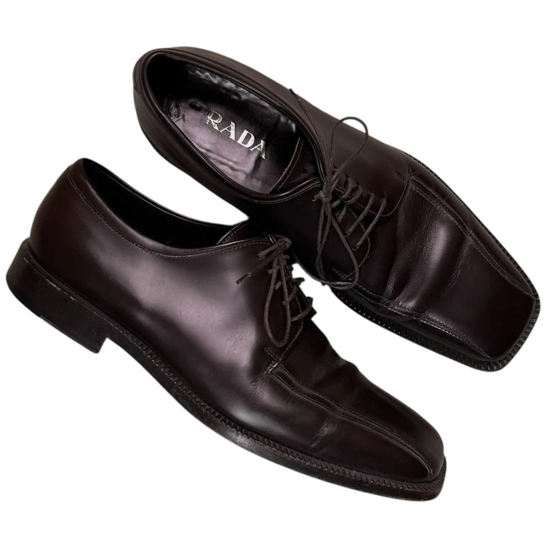 Prada Prada Contrast Stitch Square Derbies Size US 7.5 / EU 40-41 - 1 Thumbnail