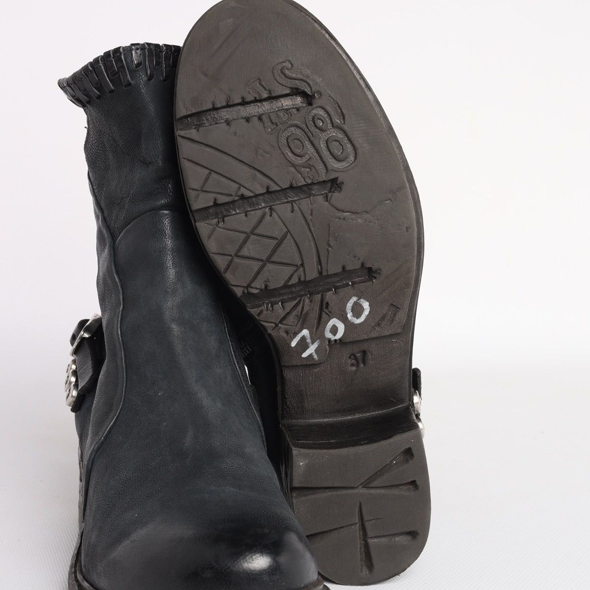 A.S.98 A.S.98 Airstep As98 Avantgarde Leather Zip Boots Shoes Grey Size US 7 / IT 37 - 18 Thumbnail