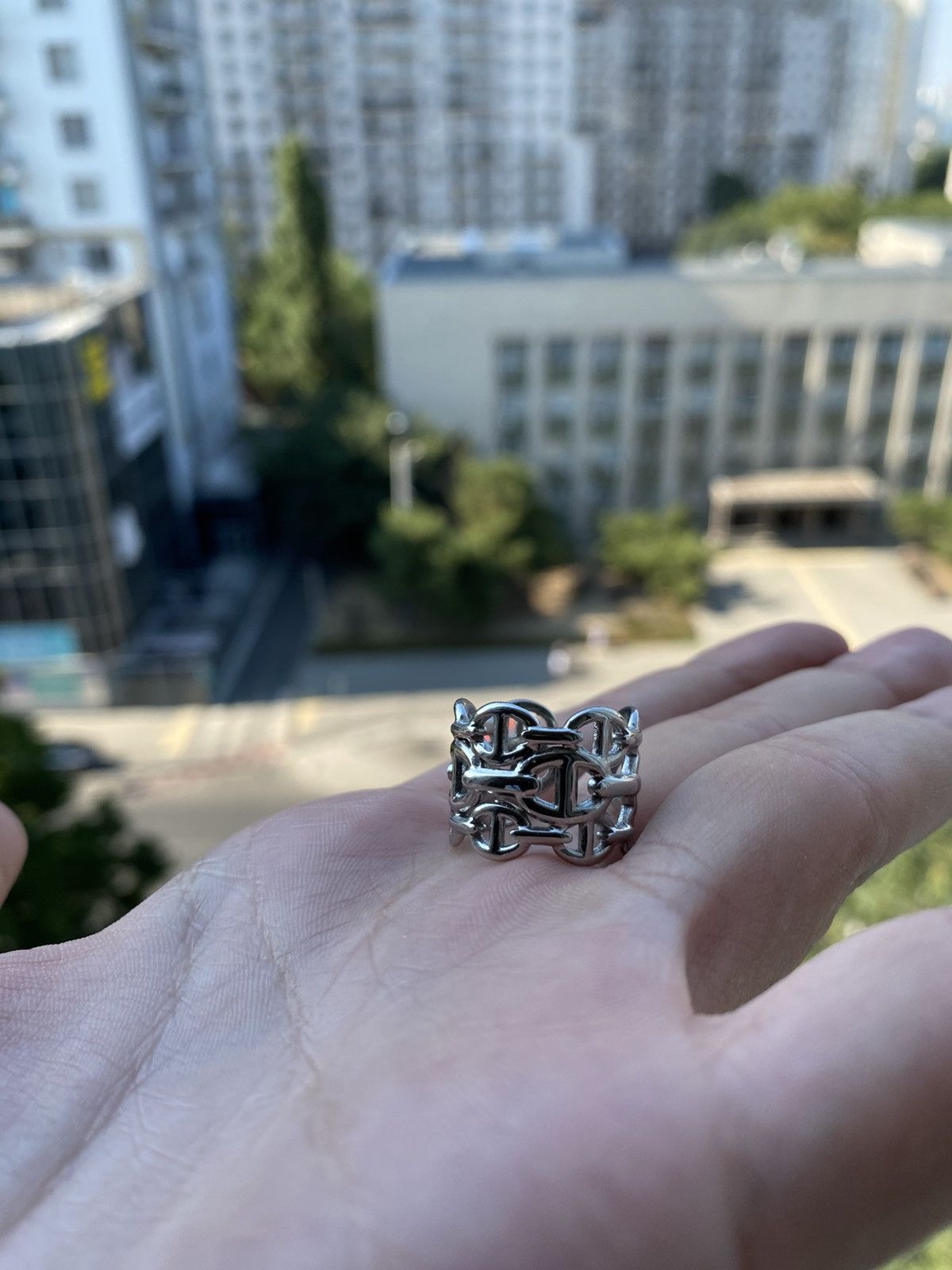 Hermes Hermes steel ring Size ONE SIZE - 3 Thumbnail