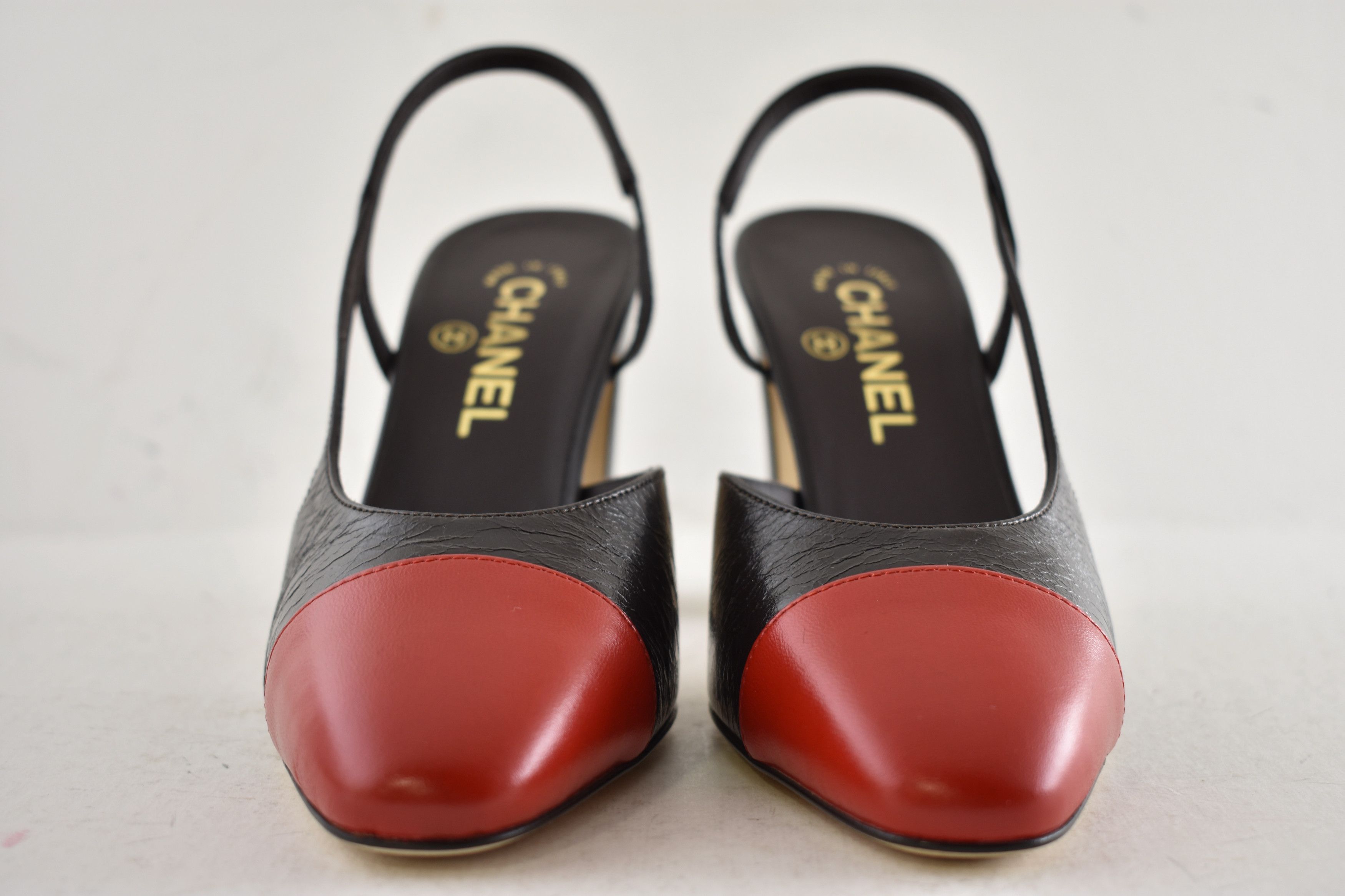 Chanel 26S Blazy Red CC Coco Sling Slingback Block Heel Pump 41c Size US 11 / IT 41 - 10 Thumbnail