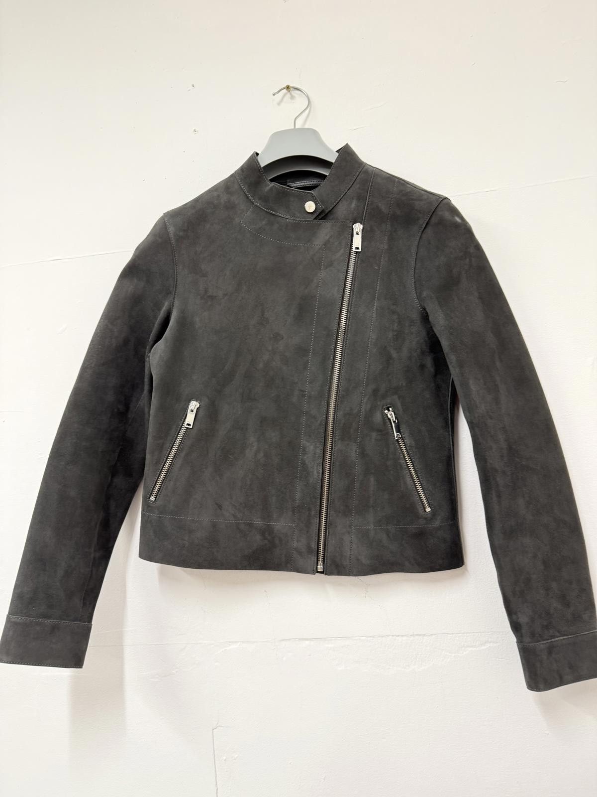 Reiss Reiss Grey Suede Leather Jacket UK Size 8 Size XS / US 0-2 / IT 36-38 - 5 Thumbnail