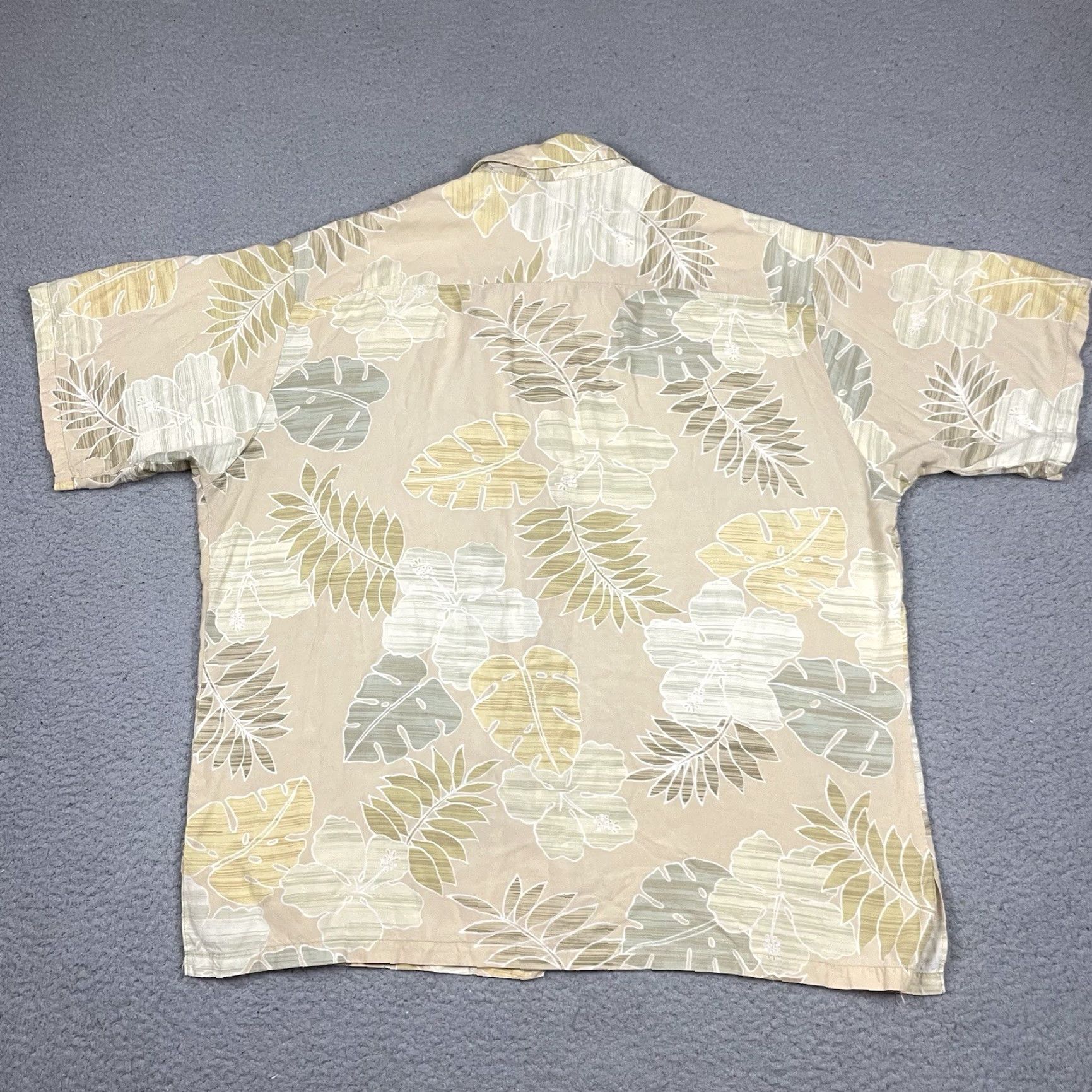 Tori Richard VINTAGE Tori Richard Shirt Mens XL Beige Tonal Floral Button Up Hawaiian USA Vtg Size US XL / EU 56 / 4 - 5 Thumbnail