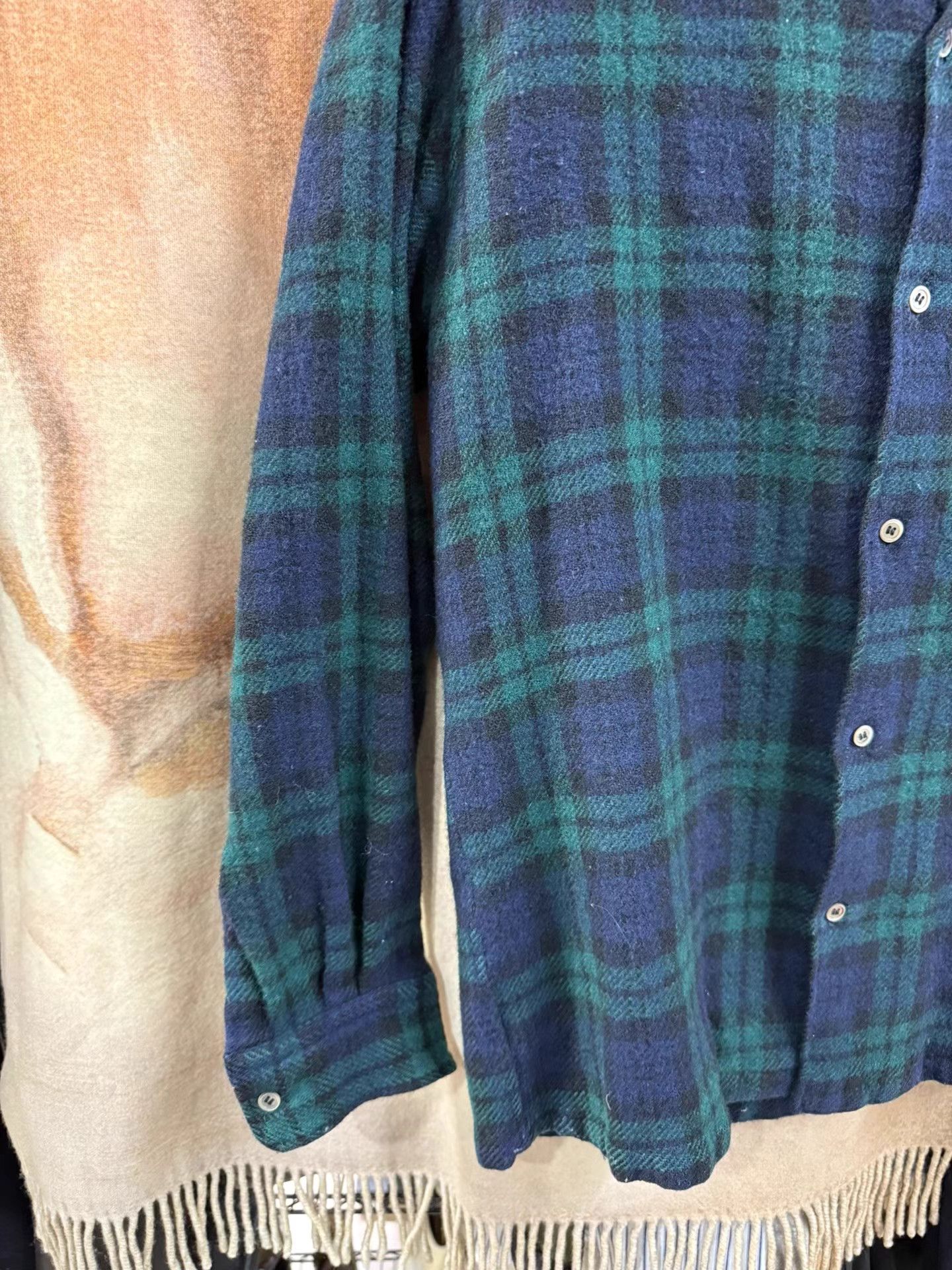 Comme des Garcons Homme Comme des Garçons Homme 03AW Brushed Plaid Wool Jacket K20 Size US M / EU 48-50 / 2 - 3 Thumbnail