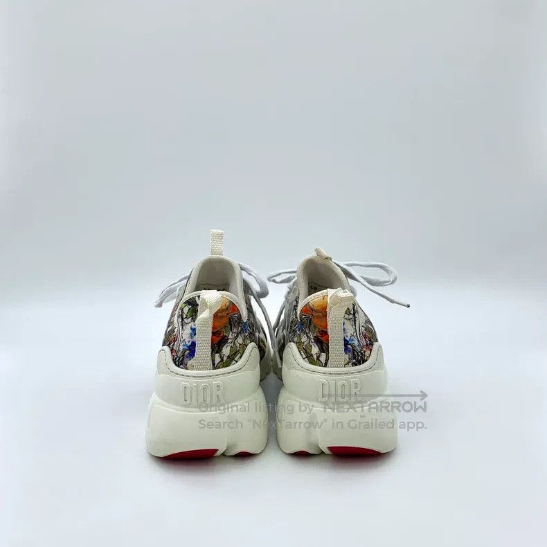 Dior Dior Colour-blocked floral print lace-with casual flat sne Size US 5.5 / IT 35.5 - 4 Thumbnail