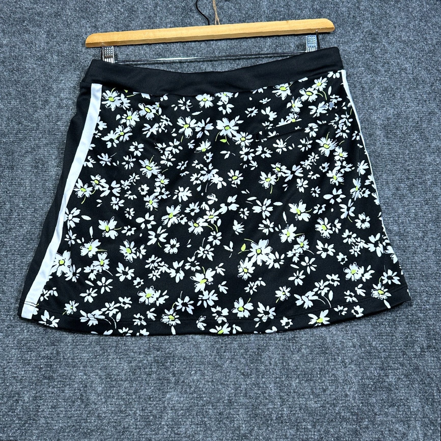 Vintage Grand Slam Skort Womens M Black Floral Pockets Golf Tennis Short Skirt Athletic Activewear Size ONE SIZE - 7 Thumbnail