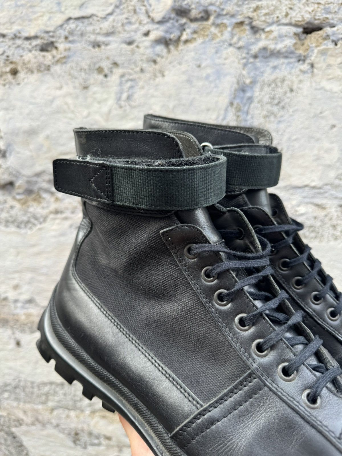 Miu Miu × Prada × Vintage Miu Miu Vintage 2000s Leather Black Boots Size 45 Size US 11 / EU 44 - 4 Thumbnail