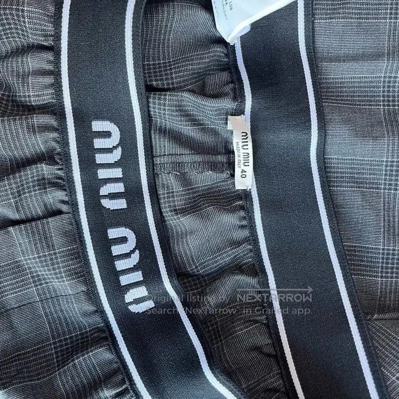 Miu Miu Miu Miu Gray Cotton Casual Pants . Size 23" - 4 Thumbnail