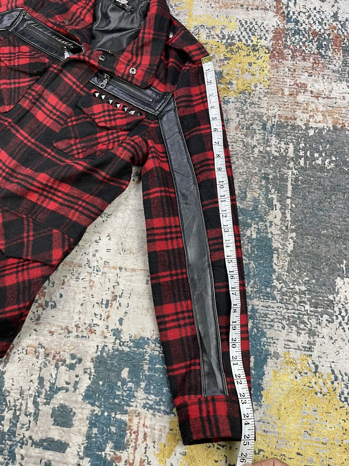 In The Attic In The Attic Red Tartan Spiked Punk Jacket Size US S / EU 44-46 / 1 - 13 Thumbnail