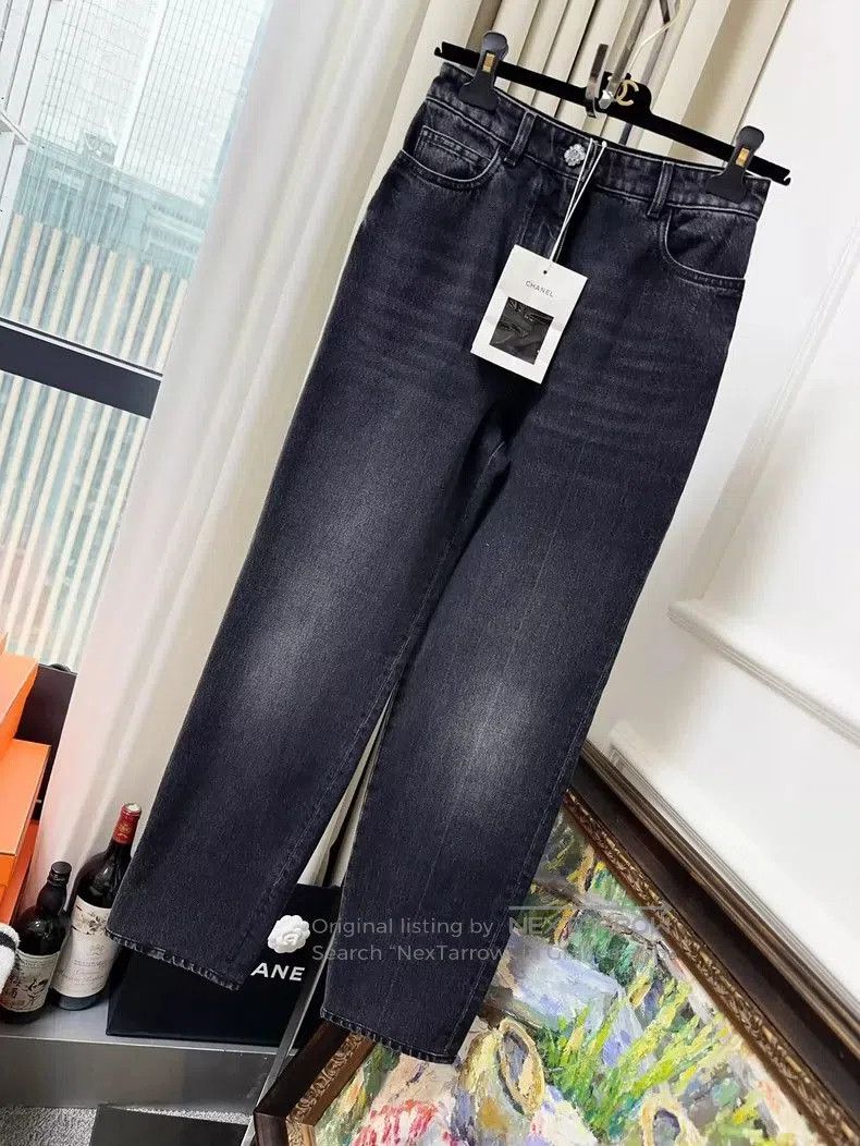 Chanel Chanel 24A Black Denim Jeans . Size US 34 / EU 50 - 1 Thumbnail