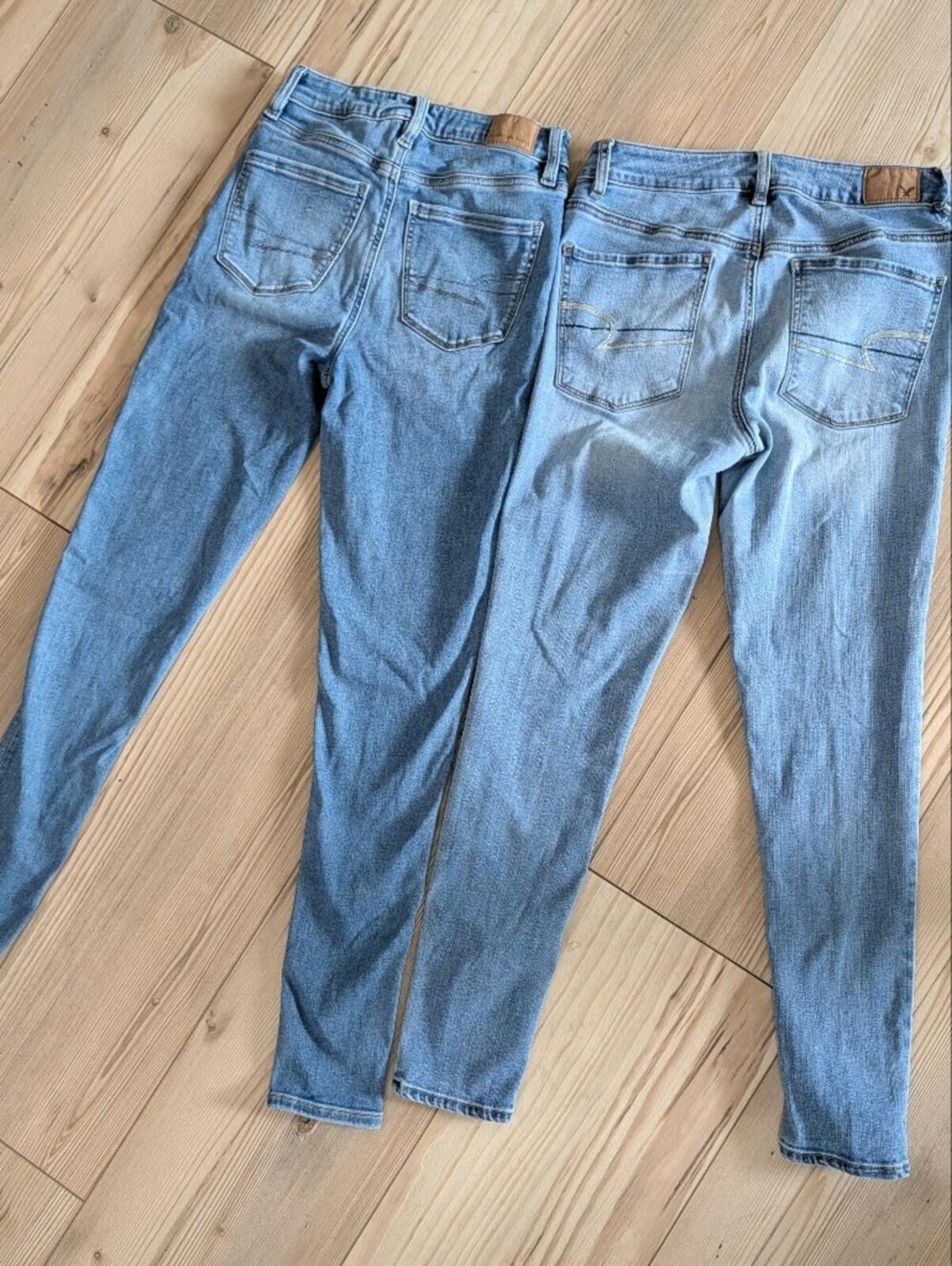 American Eagle Outfitters American Eagle Outfitters Light Blue Skinny Jeans - Women's Size 30" / US 8 / IT 44 - 2 Thumbnail