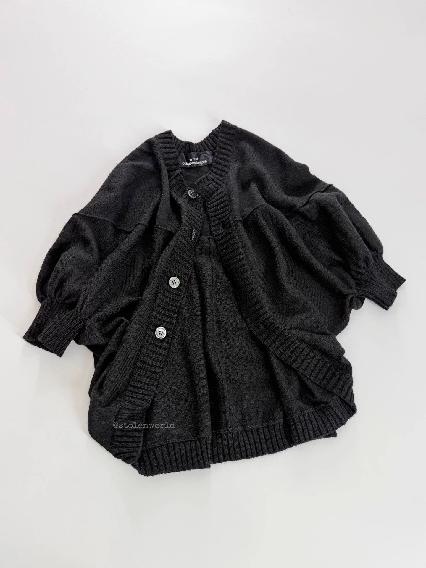 Comme des Garcons Comme des Garçons Bubble Cocoon Pure Wool Cardigan Size ONE SIZE - 5 Thumbnail