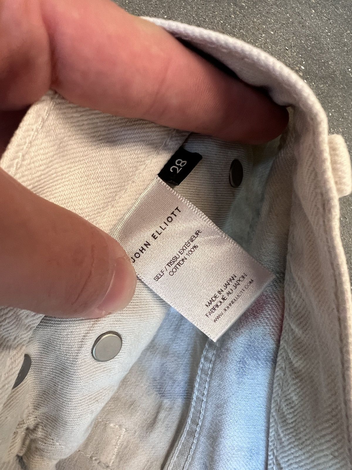 John Elliott John Elliot Watercolor Jeans White Size US 28 / EU 44 - 3 Thumbnail