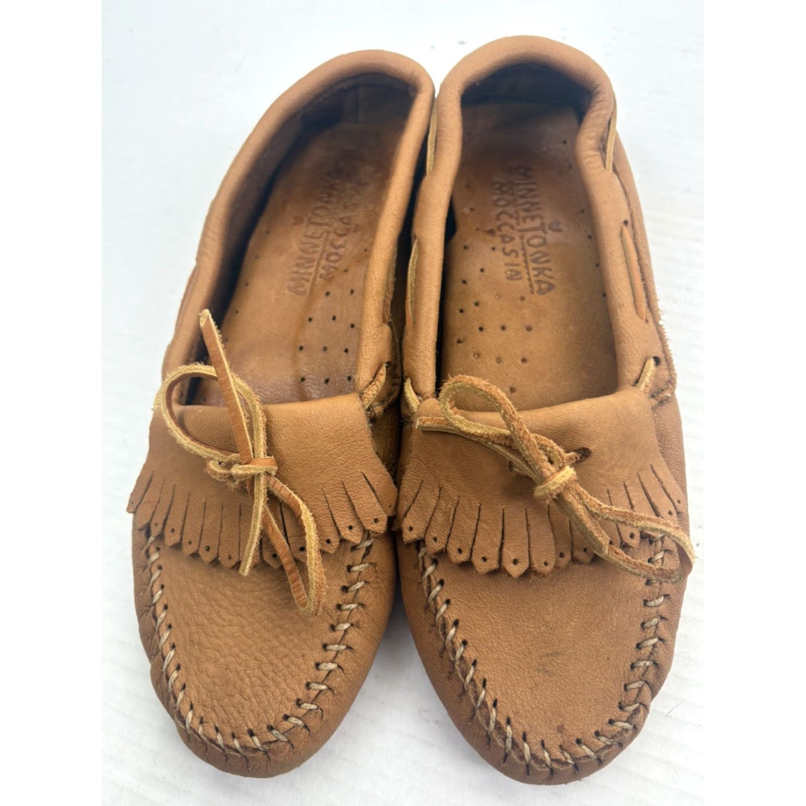 Minnetonka Minnetonka Brown Leather Moccasins Women Size 6 Comfort Casual Bohemian Size US 6 / IT 36 - 2 Thumbnail