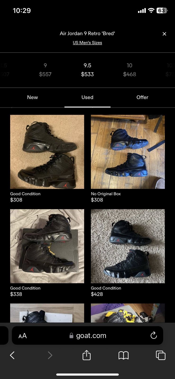 Jordan Brand × Nike BRED 9 Size US 9.5 / EU 42-43 - 8 Thumbnail