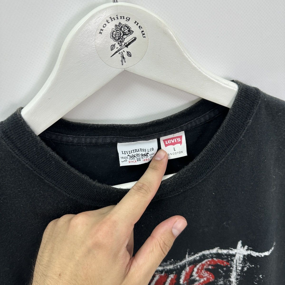 Levi's Vintage 90s Levis washed tank top XX Jeans Power Blues y2k Size US L / EU 52-54 / 3 - 4 Thumbnail