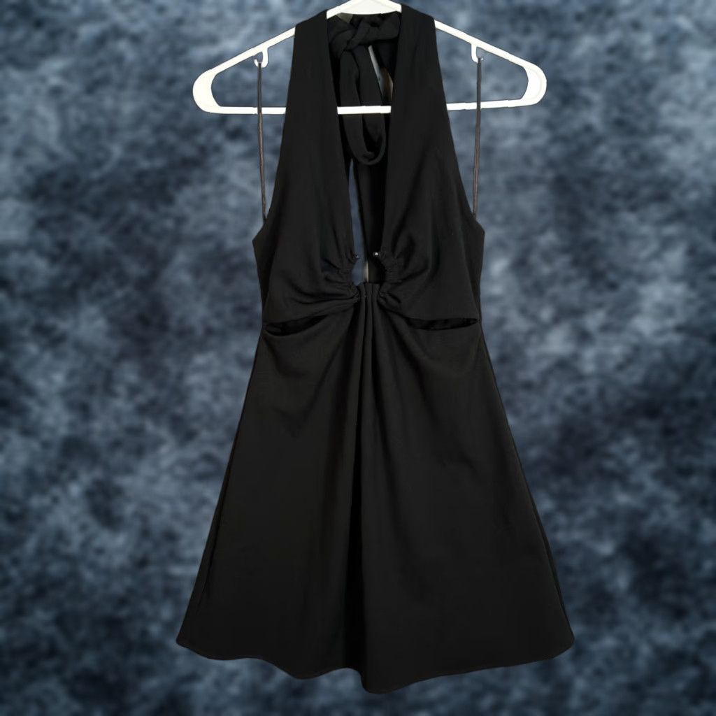 Zara Zara Womens Basic Collection Black Halter Dress Size Small Polyester |  Grailed