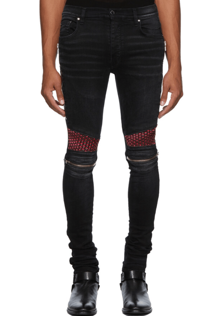 image of Amiri velvet Pj Mx2 Jean Denim in Aged Black, Men's (Size 31)