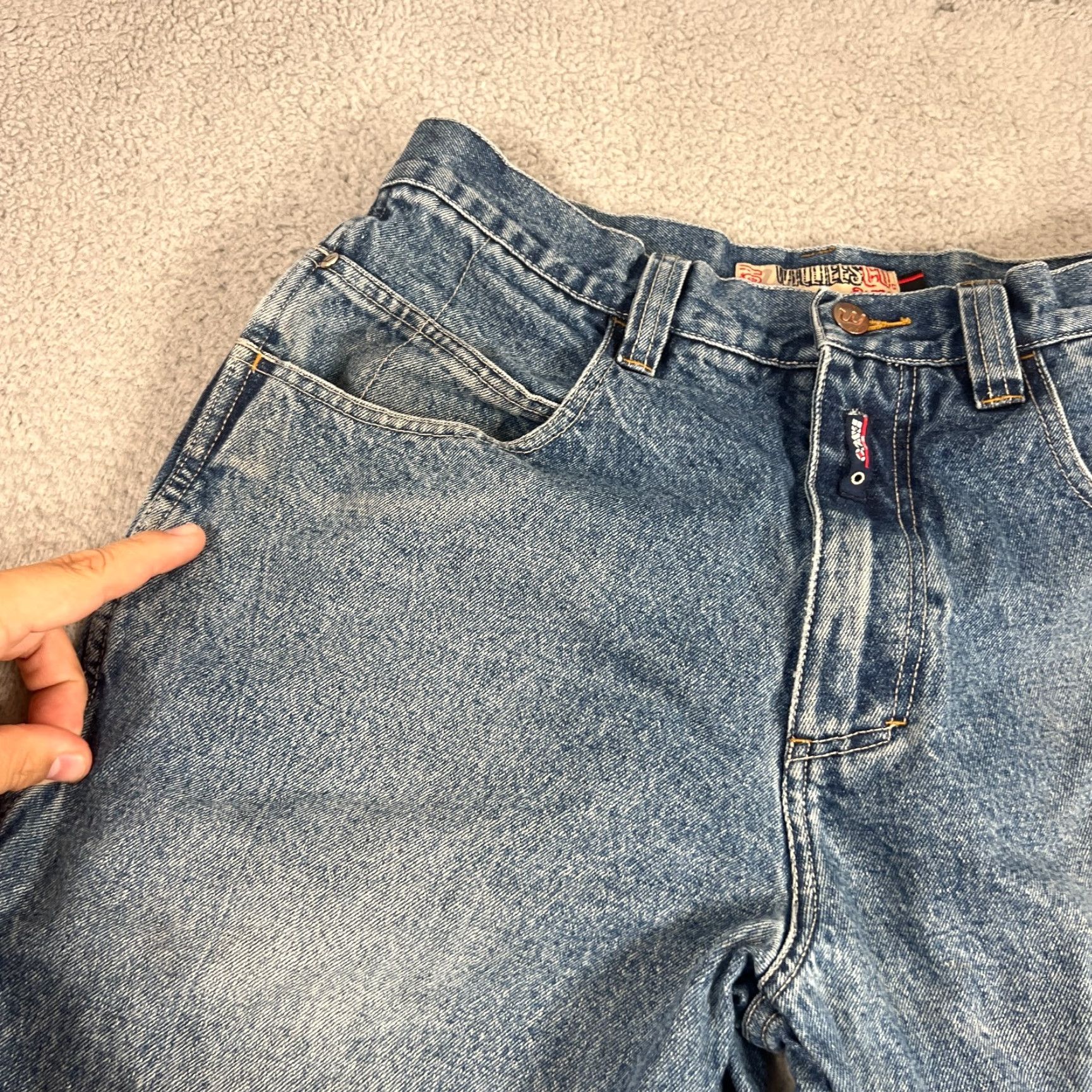 Vintage WILLIE ESCO Jeans 34 Blue Wide-Leg Streetwear Hip Hop Regular Fit Mens Size US 34 / EU 50 - 6 Thumbnail