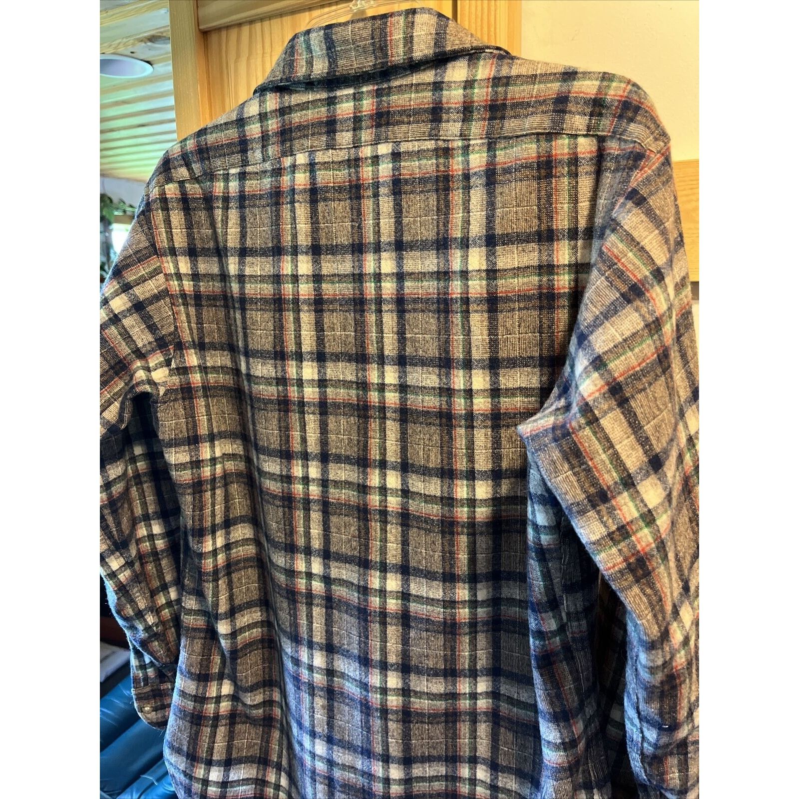 Pendleton Pendleton Mens Medium Gray Plaid Wool Flannel Slim Fit Shirt Size US M / EU 48-50 / 2 - 10 Thumbnail