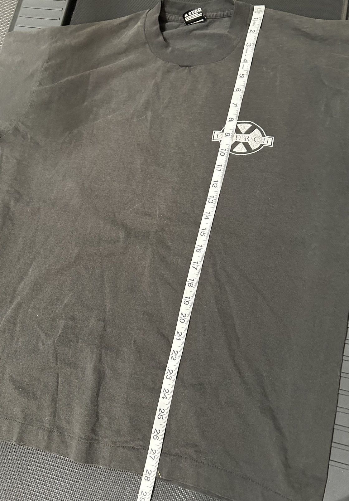 Vintage Vtg church faded black t shirt grunge style 90s y2k ERD Size US XL / EU 56 / 4 - 7 Thumbnail
