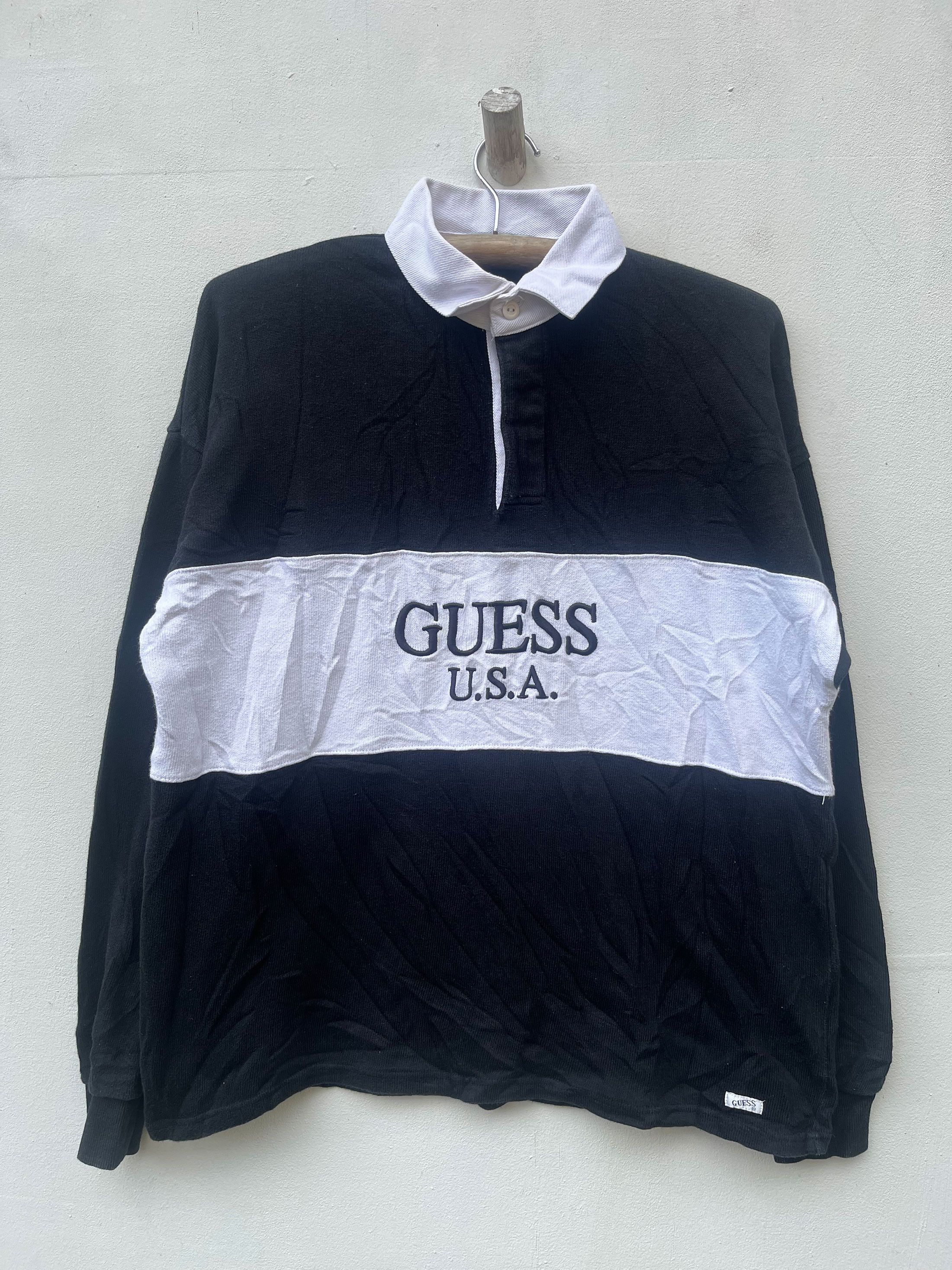 Guess Guess USA Long Sleeve Rugby Polo Size US M / EU 48-50 / 2 - 1 Thumbnail