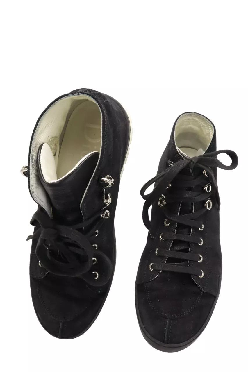 Dior DIOR Sneakers Men's FR 42 Black Suede Leather Almond Toe Size US 9 / EU 42 - 2 Thumbnail