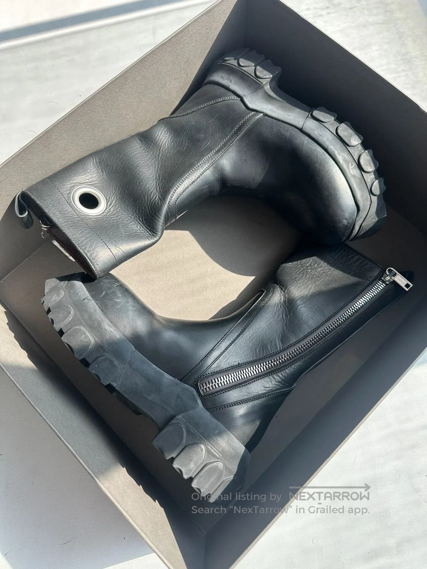 Rick Owens Rick Owens Tall Side-Zip Octopus Boots. Size US 4 / IT 34 - 4 Thumbnail