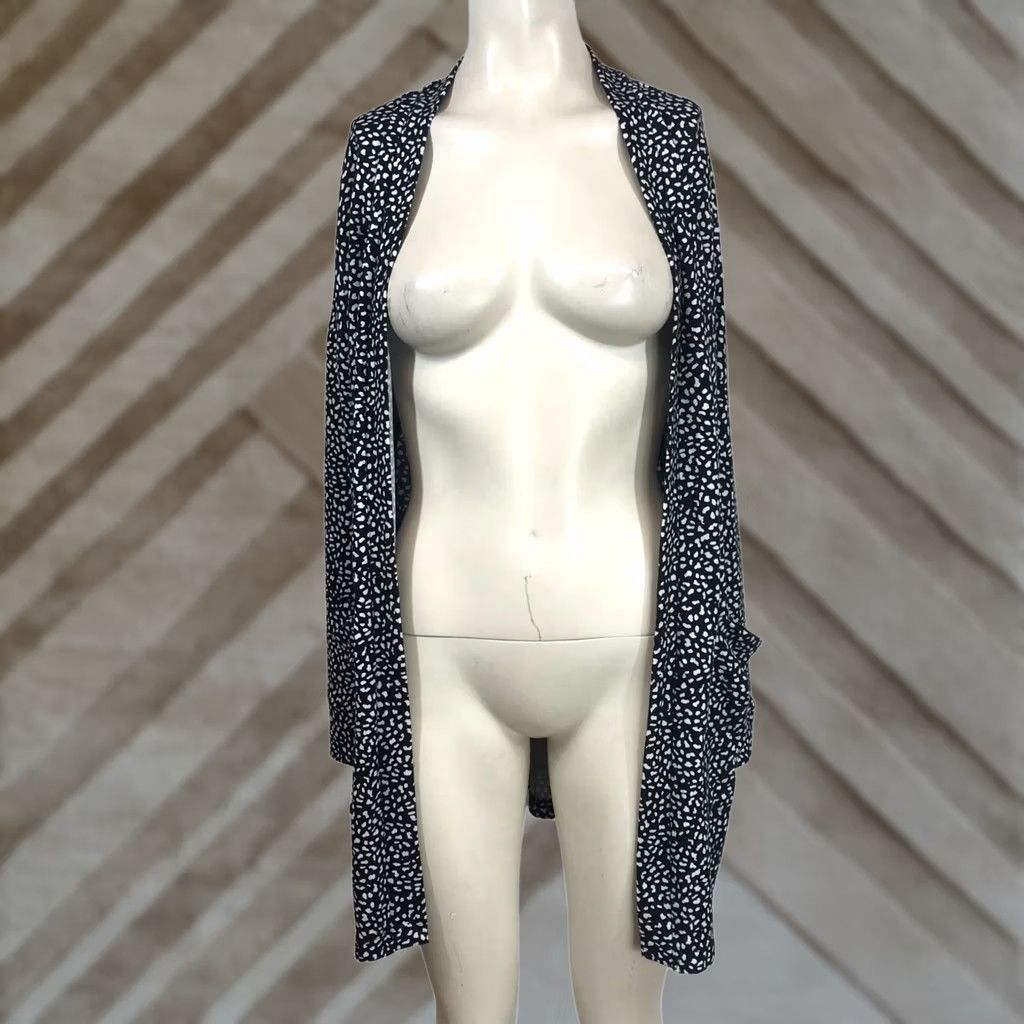 Sanctuary SANCTUARY BLACK/WHITE Long Sleeve Open Front Cardigan Sweater Womens XS Size XS / US 0-2 / IT 36-38 - 1 Thumbnail