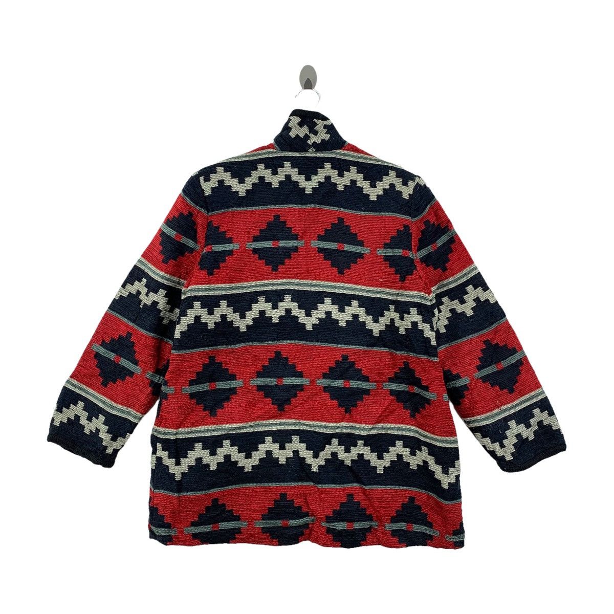 Japanese Brand × Vintage Vintage VISUTOSU Aztec Navajo Native Design Wool Coat Jacket Size M / US 6-8 / IT 42-44 - 2 Thumbnail