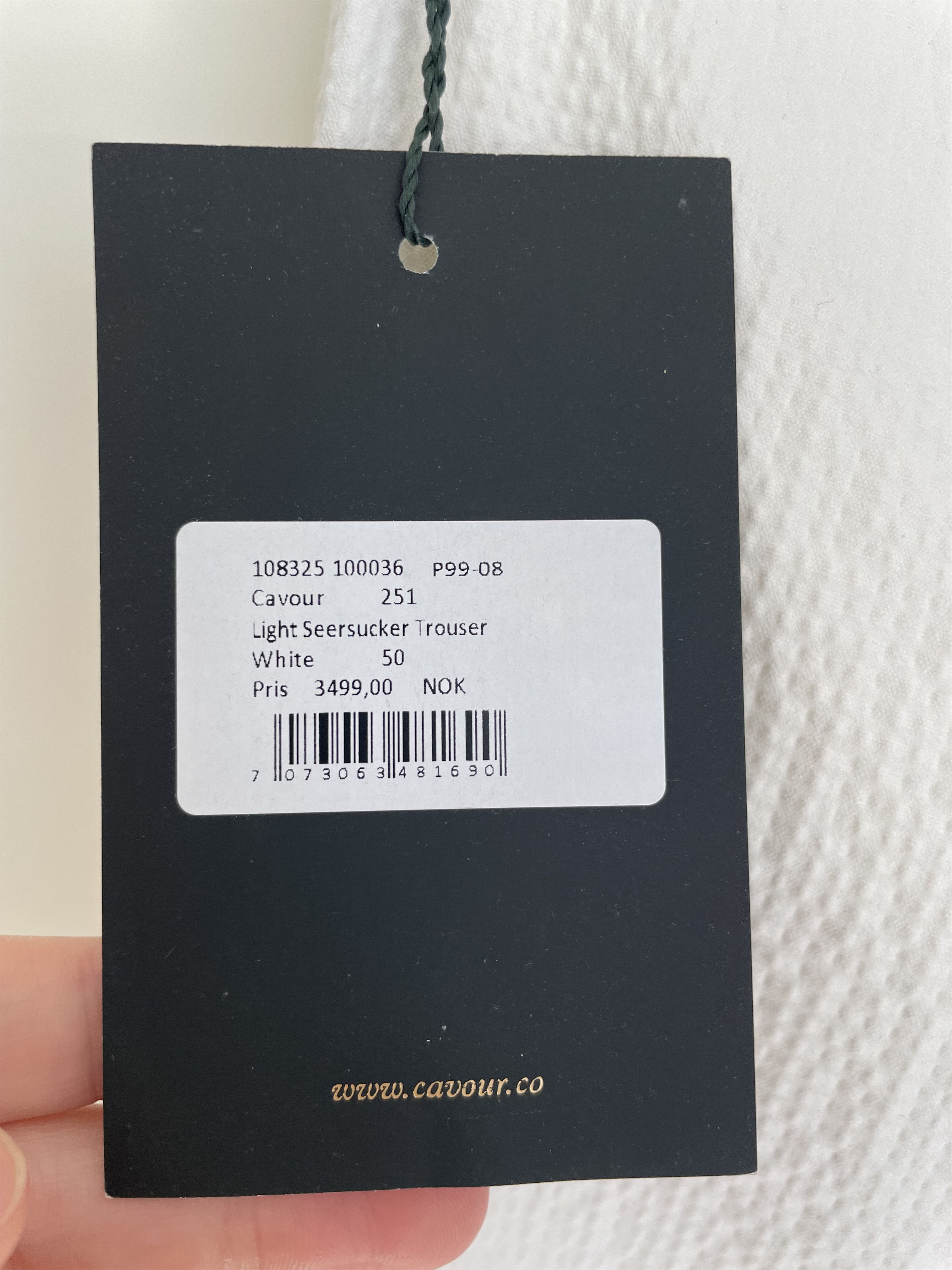 Other NWT Cavour white seersucker trousers, size w34\EU50 Size US 34 / EU 50 - 5 Thumbnail