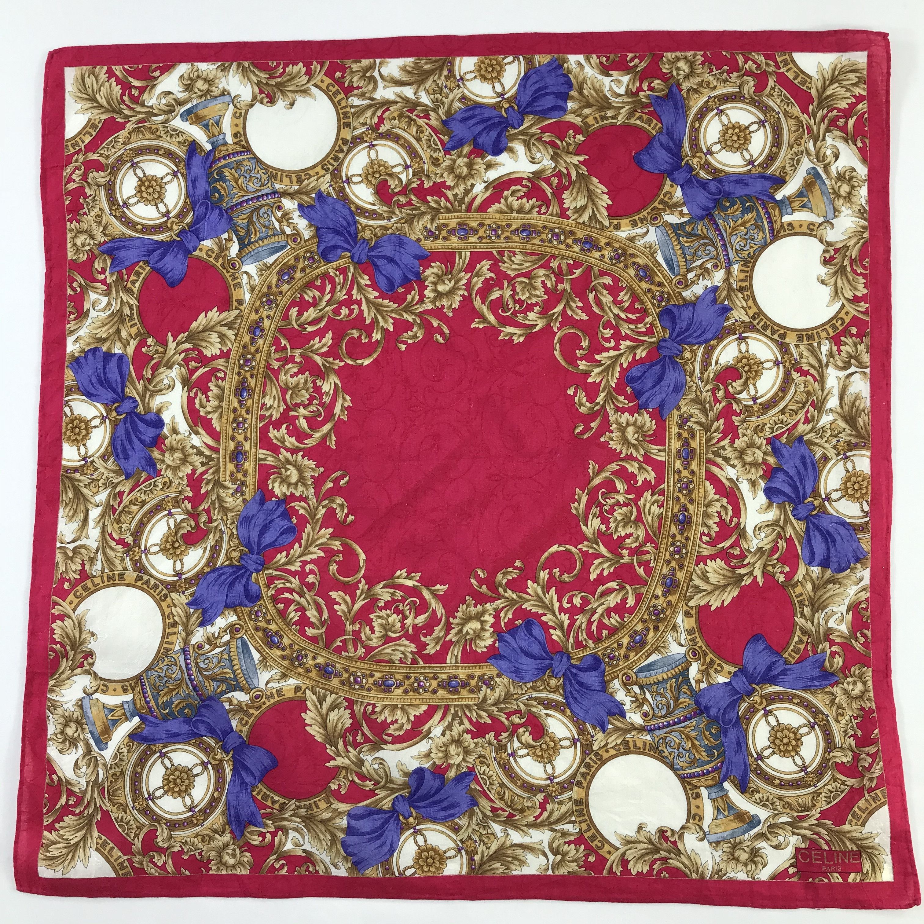 Celine × Vintage Celine Bandana / Handkerchief / Neckerchief - S931 Size ONE SIZE - 1 Thumbnail